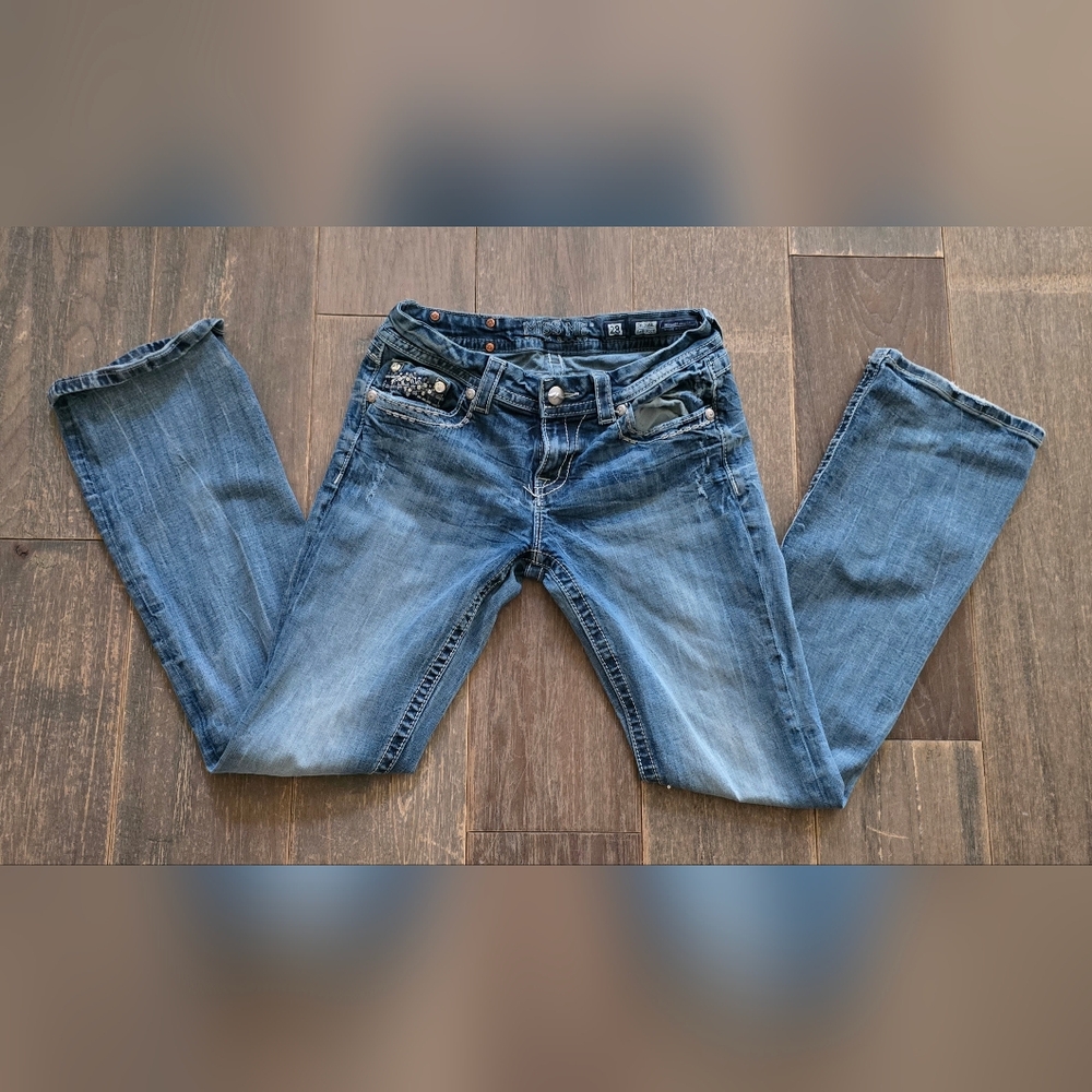 Miss Me Jeans 28 Jewel Easy Boot Bling Pockets